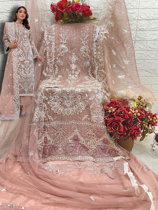  C 1761 Rosemeen By Fepic Organza Embroidery Pakistani Suits Orders In India